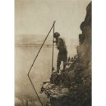 Edward Sheriff Curtis "Salmon Fishing, Norwood, MA" Print