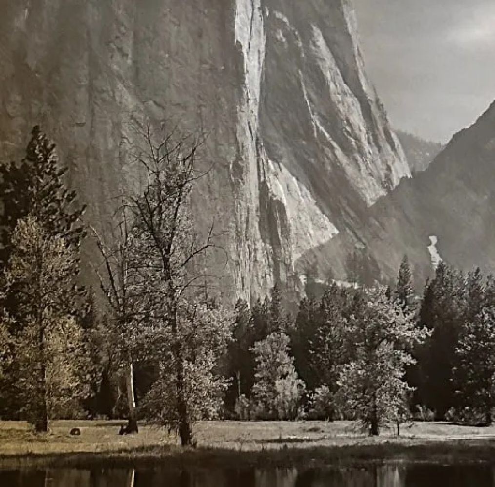 Ansel Adams "Cathedral Rocks" Print.