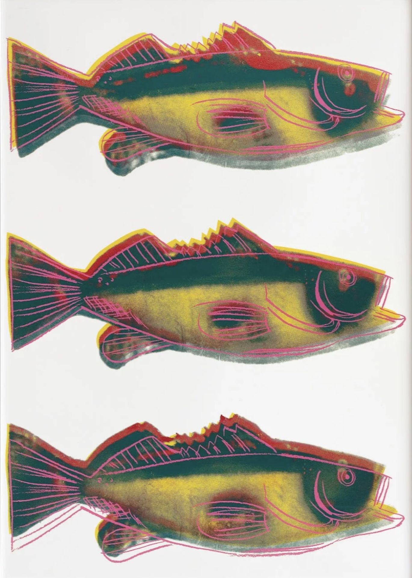 Andy Warhol "Triple Fish" Offset Lithograph