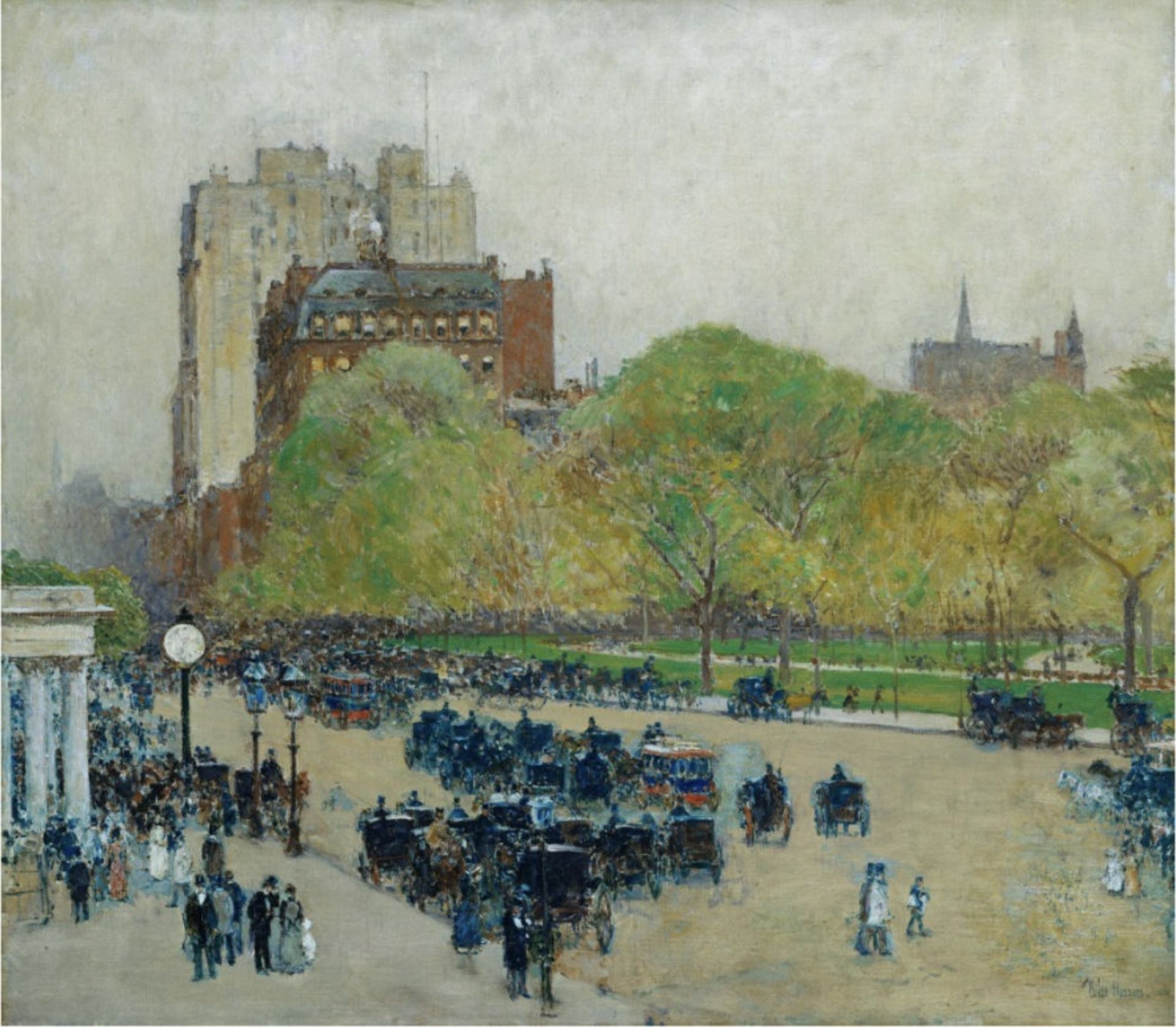 Childe Hassam "Spring Morning in the Heart of the City, 1890" Offset Lithograph