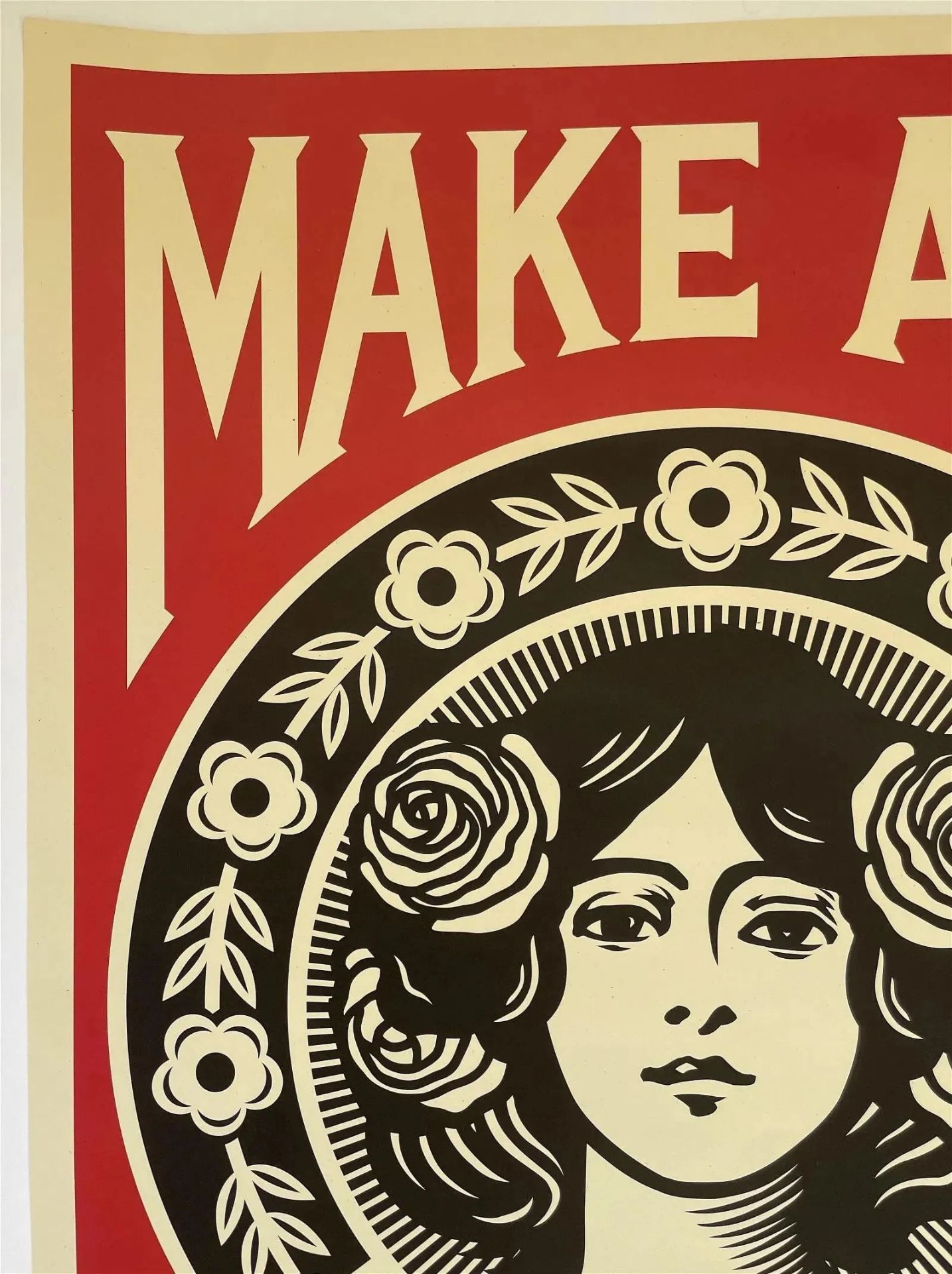 Shepard Fairey Signed "Make Art Not War" Offset Lithograph - Bild 4 aus 7