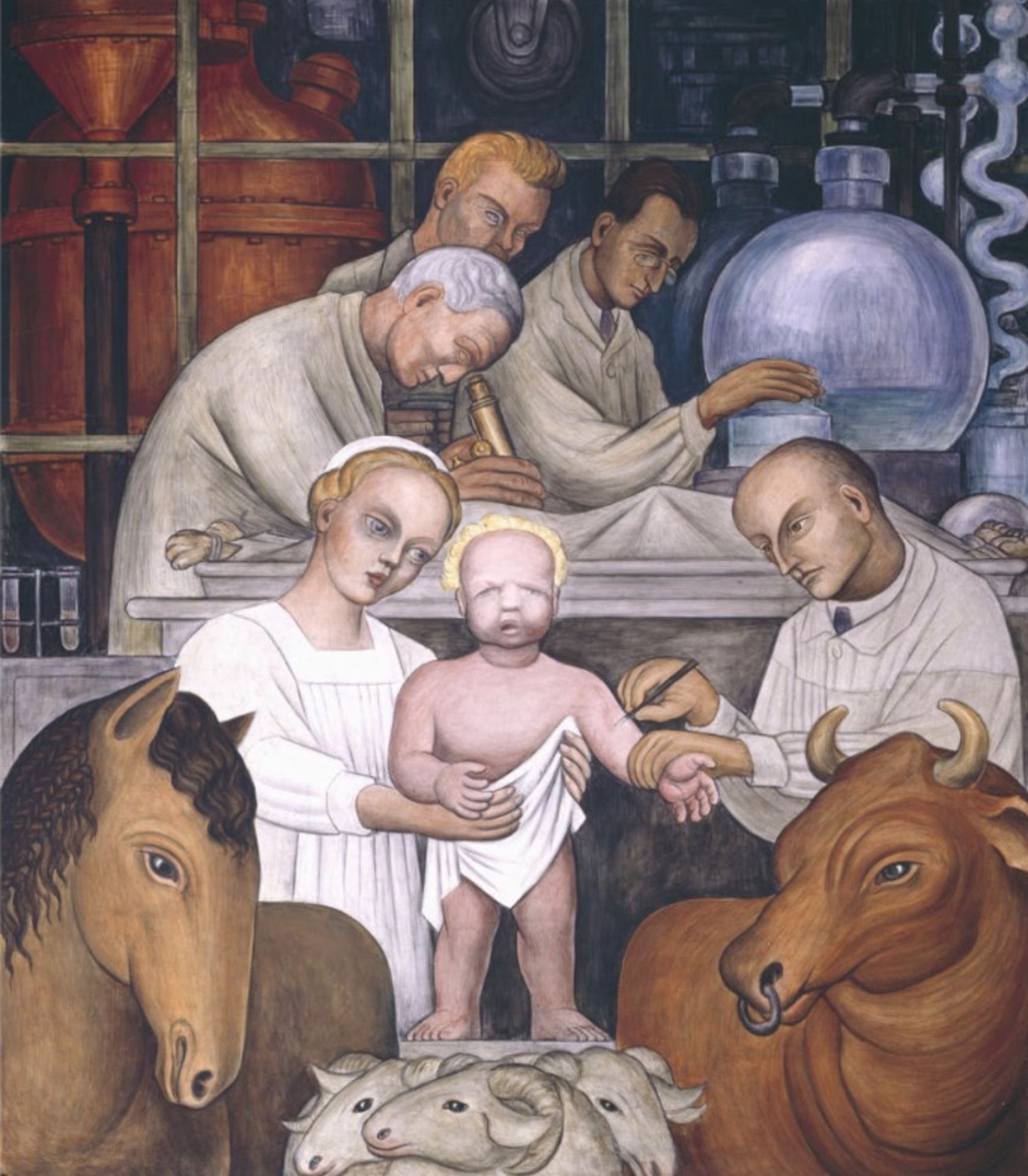 Diego Rivera "Vaccination, 1932" Offset Lithograph