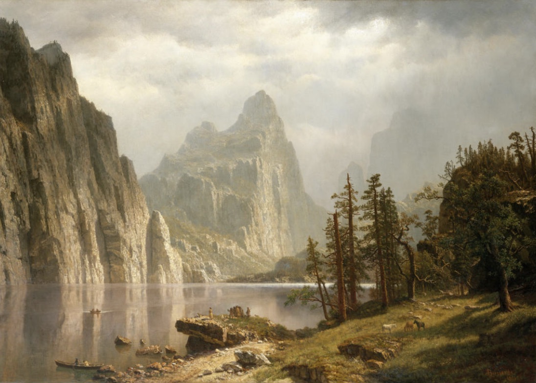 Albert Bierstadt "Merced River, Yosemite Valley" Offset Lithograph