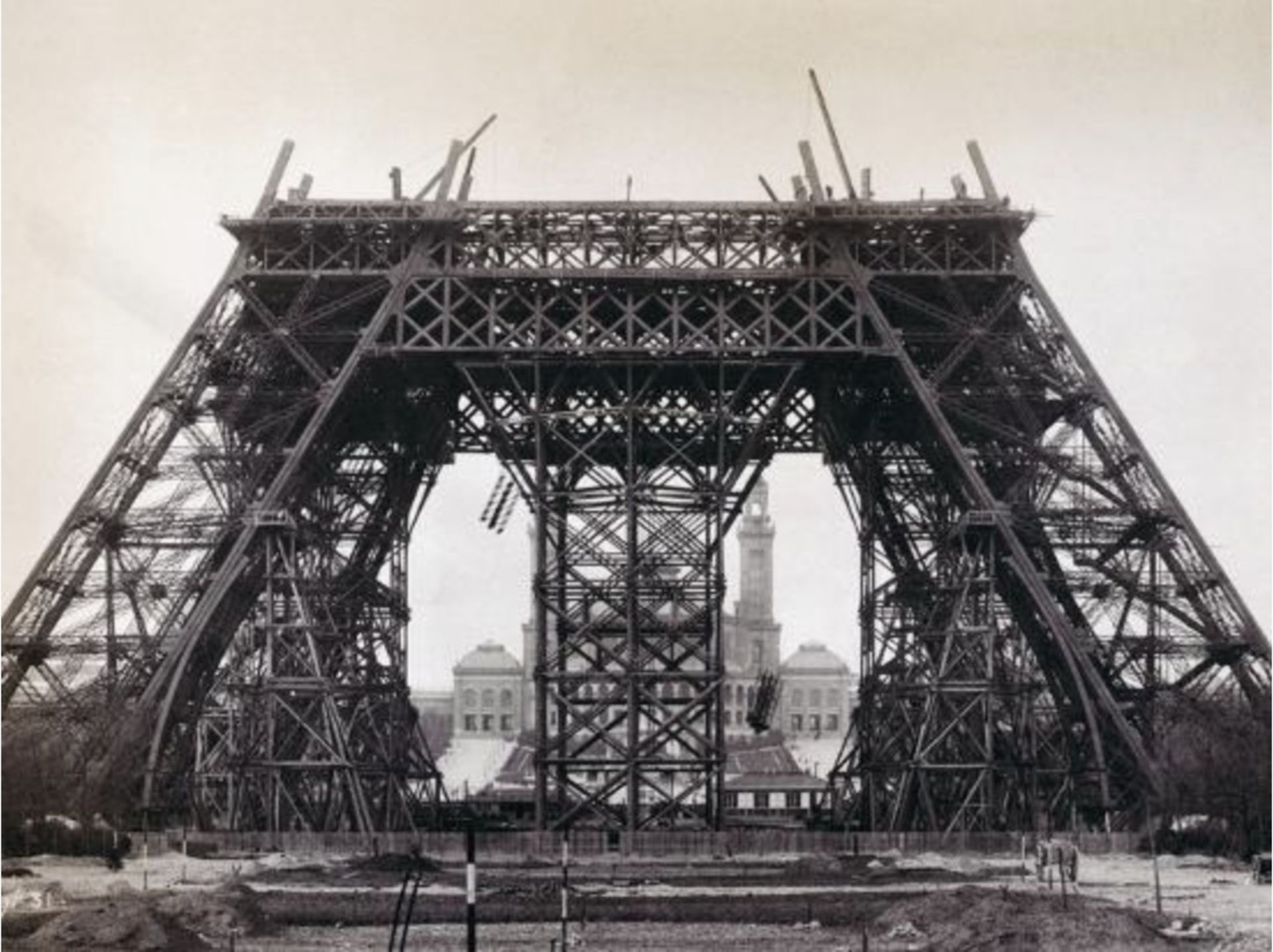 Eiffel Tower, Early Construction, Paris, Bettmann Archive, Photo Print