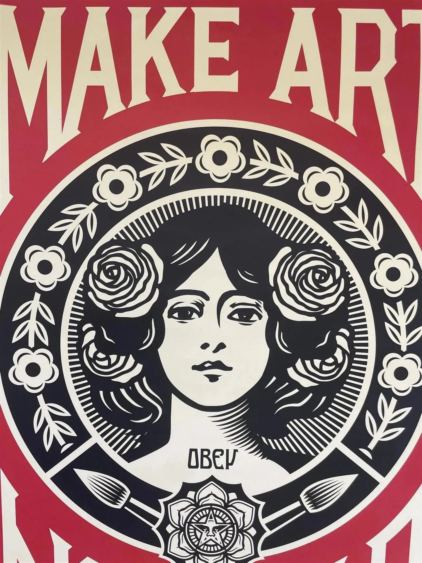 Shepard Fairey Signed "Make Art Not War" Offset Lithograph - Bild 6 aus 7