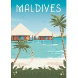 Maldives Travel Poster