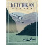 Ketchikan, Alaska Travel Advertisement Poster