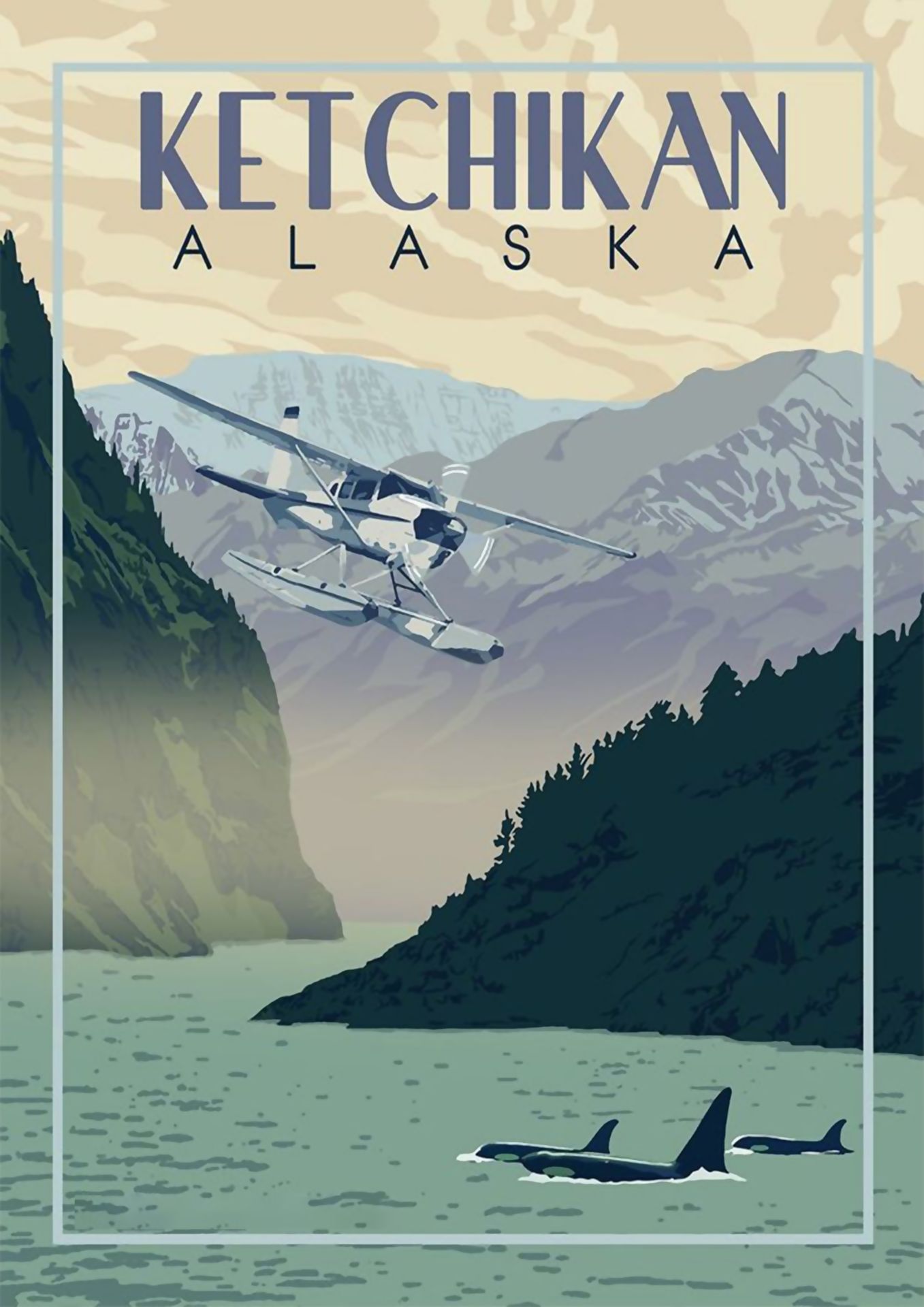 Ketchikan, Alaska Travel Advertisement Poster