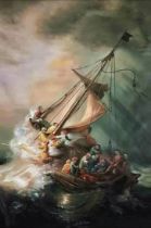 Rembrandt Harmenszoon van Rijn "The Storm on the Sea of Galilee" Oil Painting