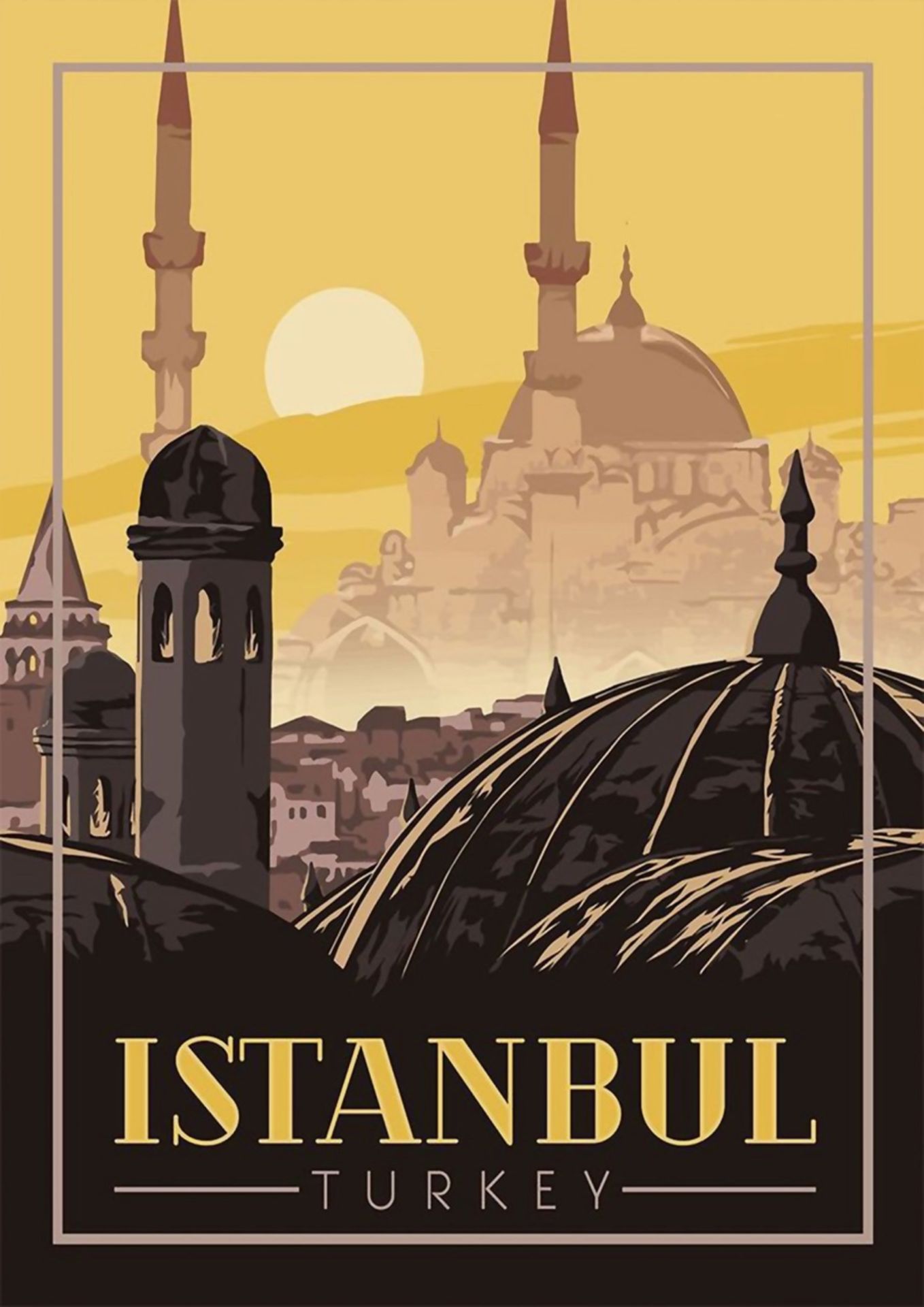 Istanbul, Turkey Travel Poster