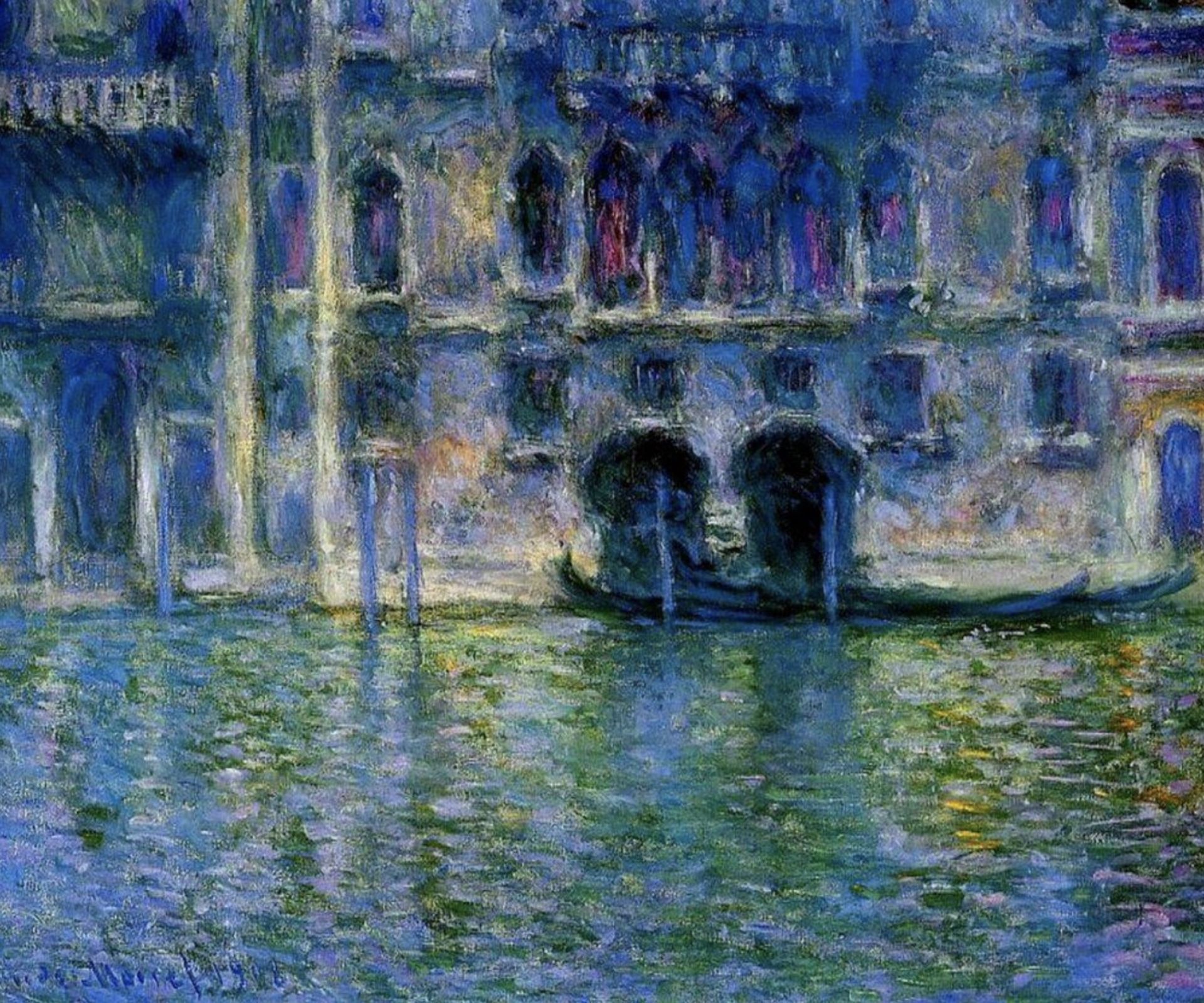 Claude Monet "Palazzo da Mula at Venice, 1908" Oil Painting