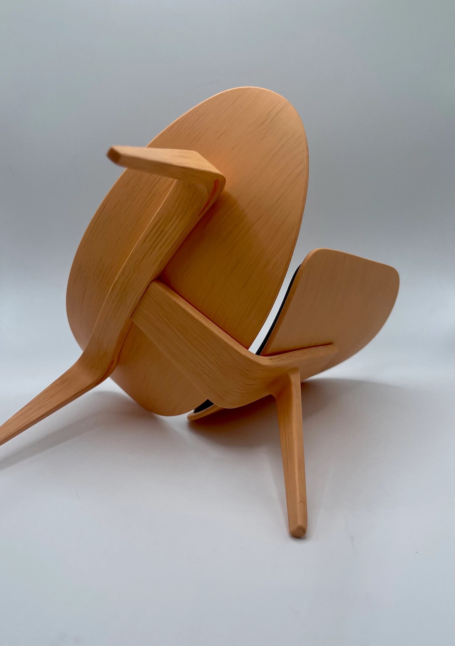 Three Hans Wegner Shell Chairs, Scale Model Desk Displays - Image 4 of 8