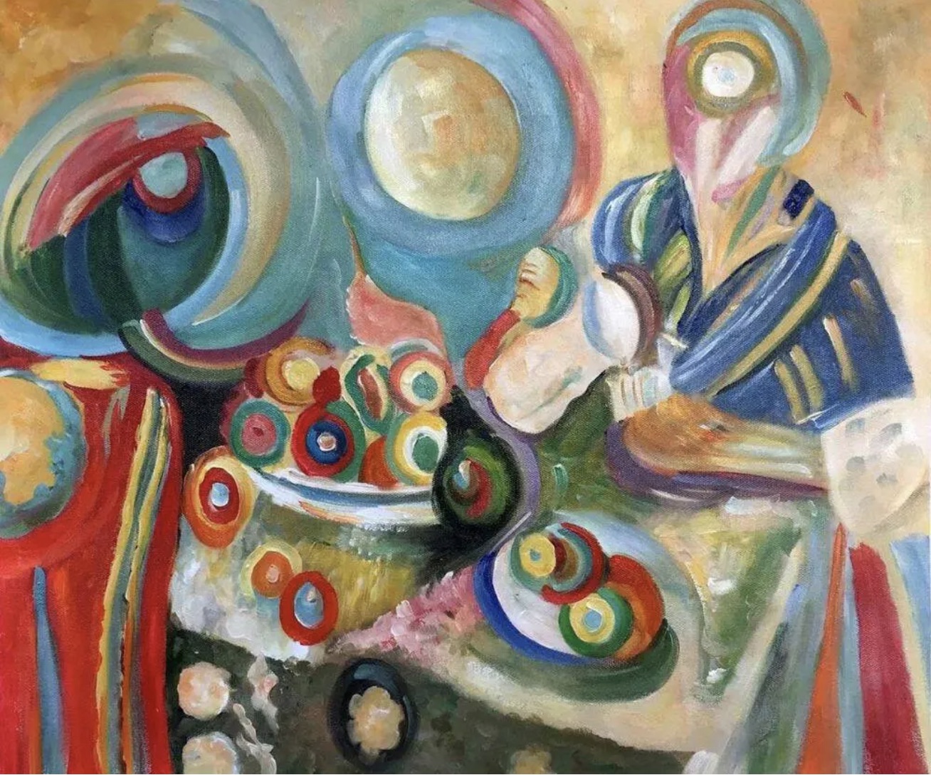 Robert Delaunay "Jug Study, 1915" Oil Painting