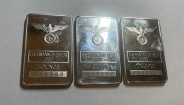 Deutsche Reichsbank Silver Bars (3)