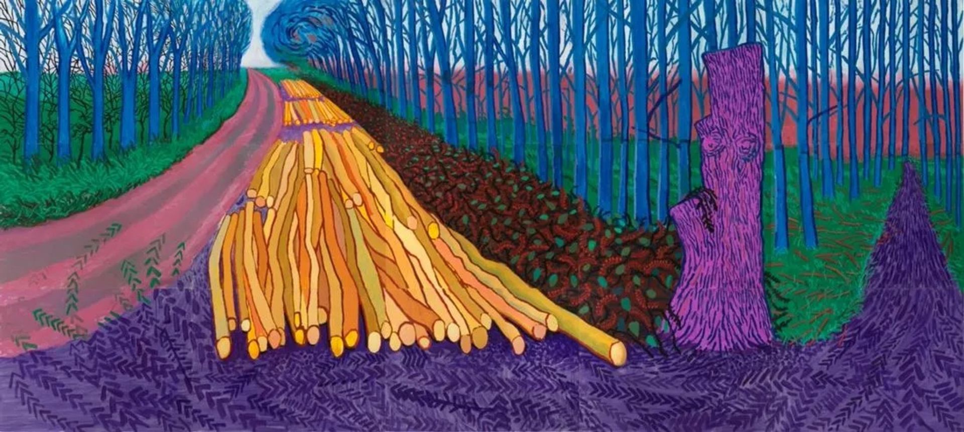 David Hockney "Winter Timber, 2009" Offset Lithograph