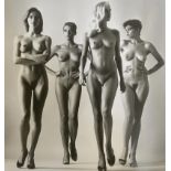Helmut Newton "Sie Kommen, Naked, French Vogue, Paris, 1981" Print