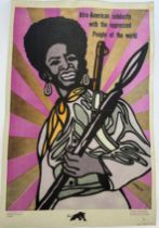 Black Panthers Afro-American Solidarity Poster