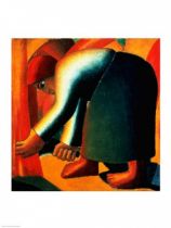 Kazimir Malevich "Woman Cutting, 1900" Offset Lithograph