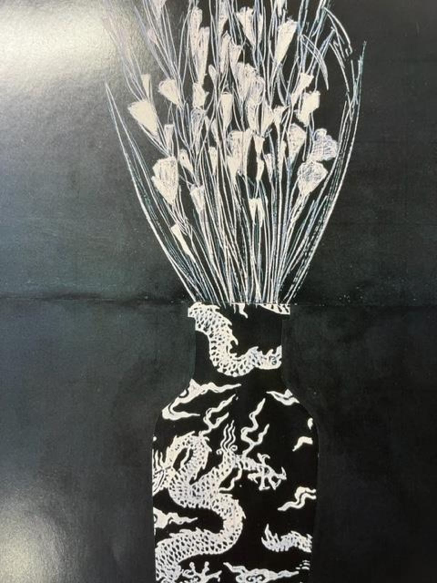 Donald Sultan "Black Roses in a Black Rose Vase" Print. - Image 3 of 6
