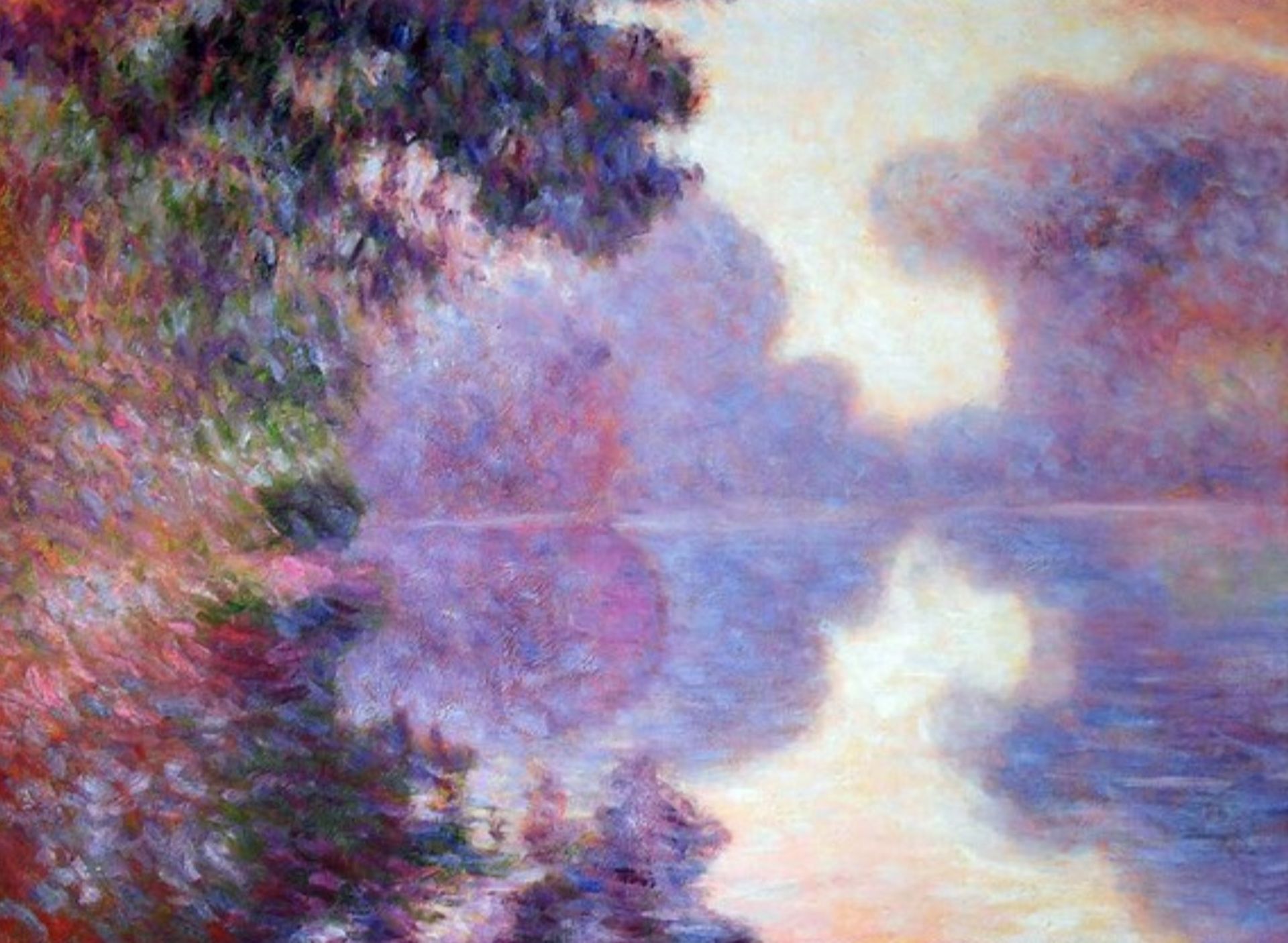 Claude Monet "Misty Morning on the Seine, 1897" Painting