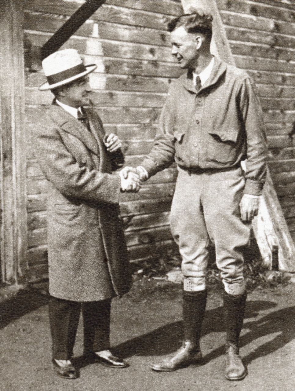 Charles Lindbergh, Rene Fonck, Paris, 1927 Print