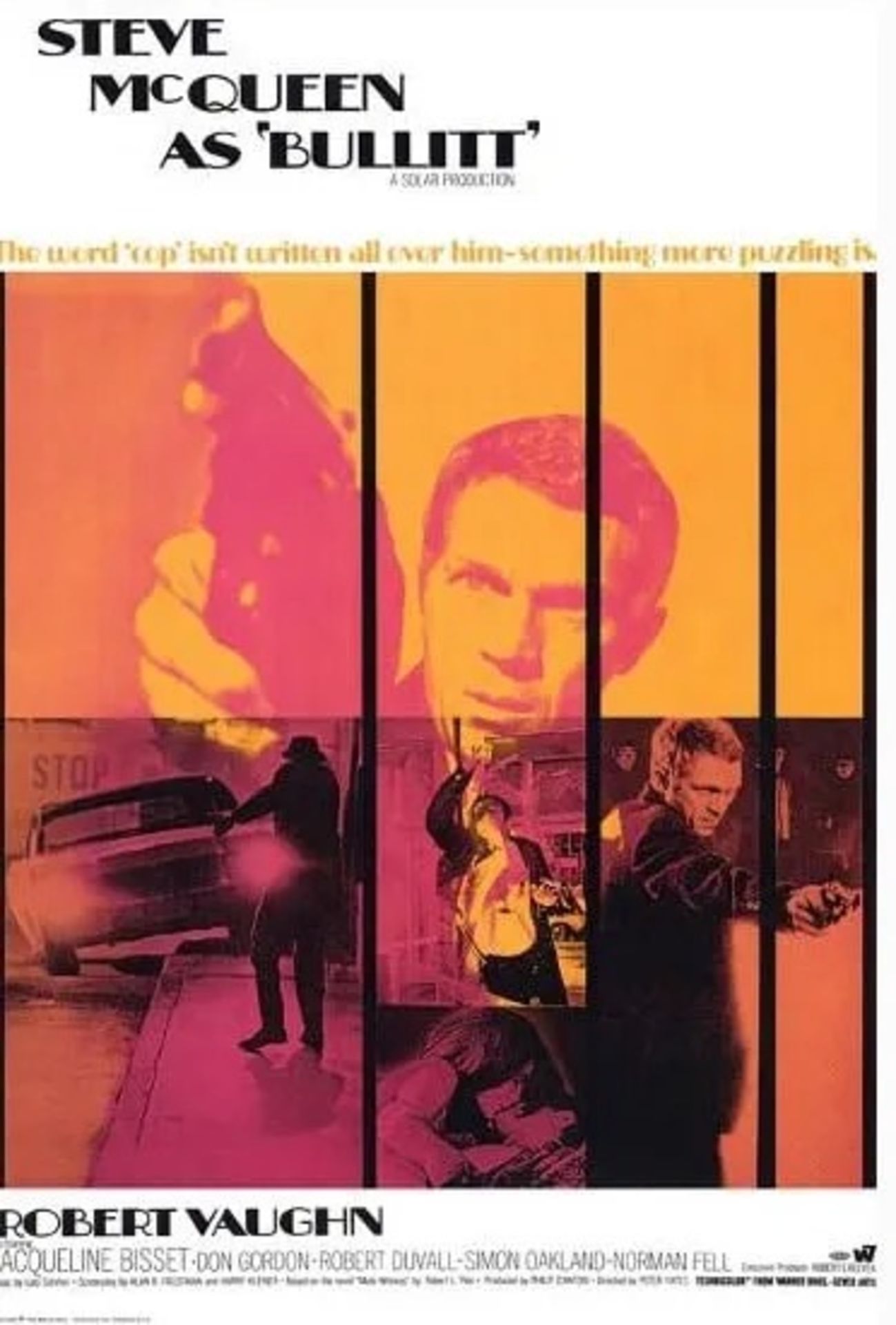 Steve McQueen "Bullitt, 1968" Movie Poster