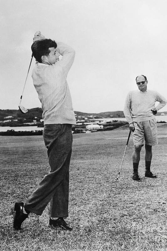John F. Kennedy "Golfing, Bermuda" Photo Print