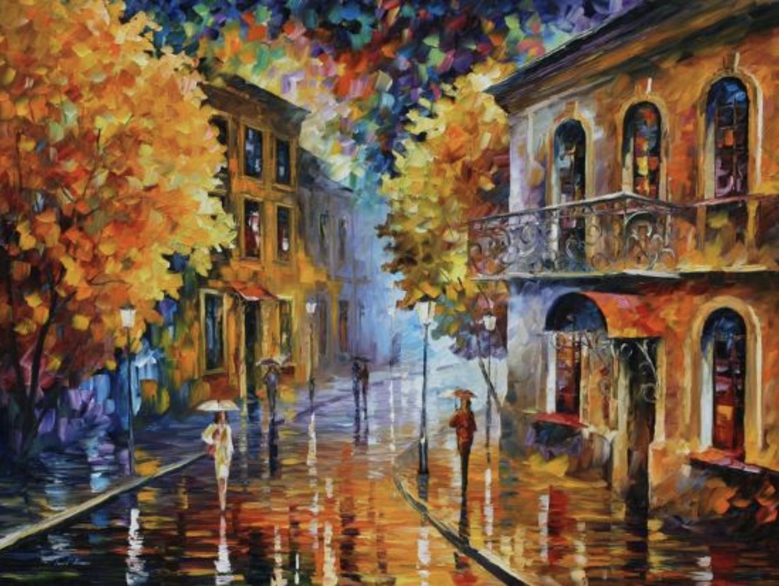 Leonid Afremov "Etude in Red" Offset Lithograph