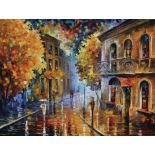 Leonid Afremov "Etude in Red" Offset Lithograph