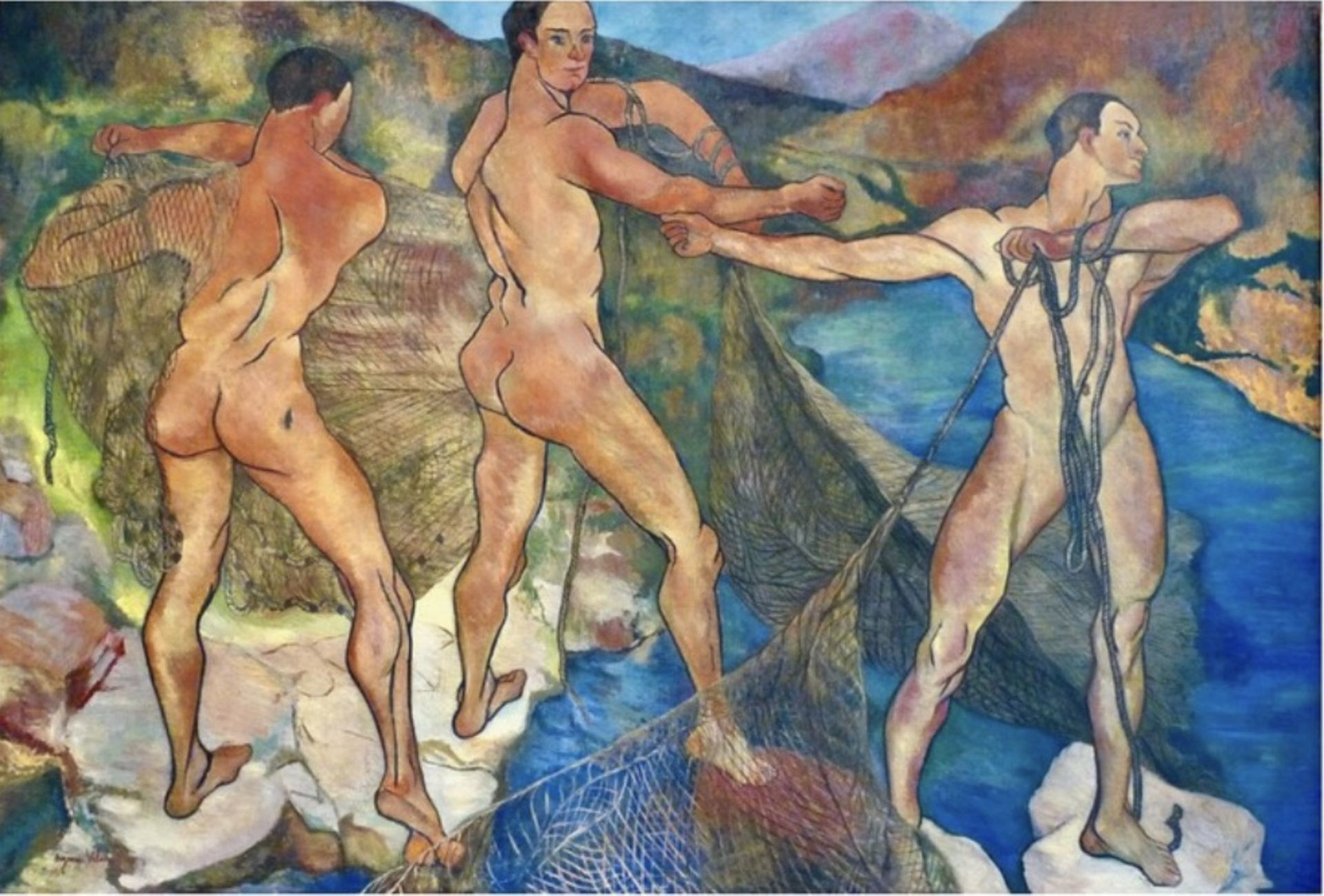 Suzanne Valadon "Casting the Net, 1914" Offset Lithograph