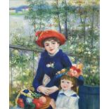 Pierre Auguste Renoir "Two Sisters, on the Terrace, 1881" Painting