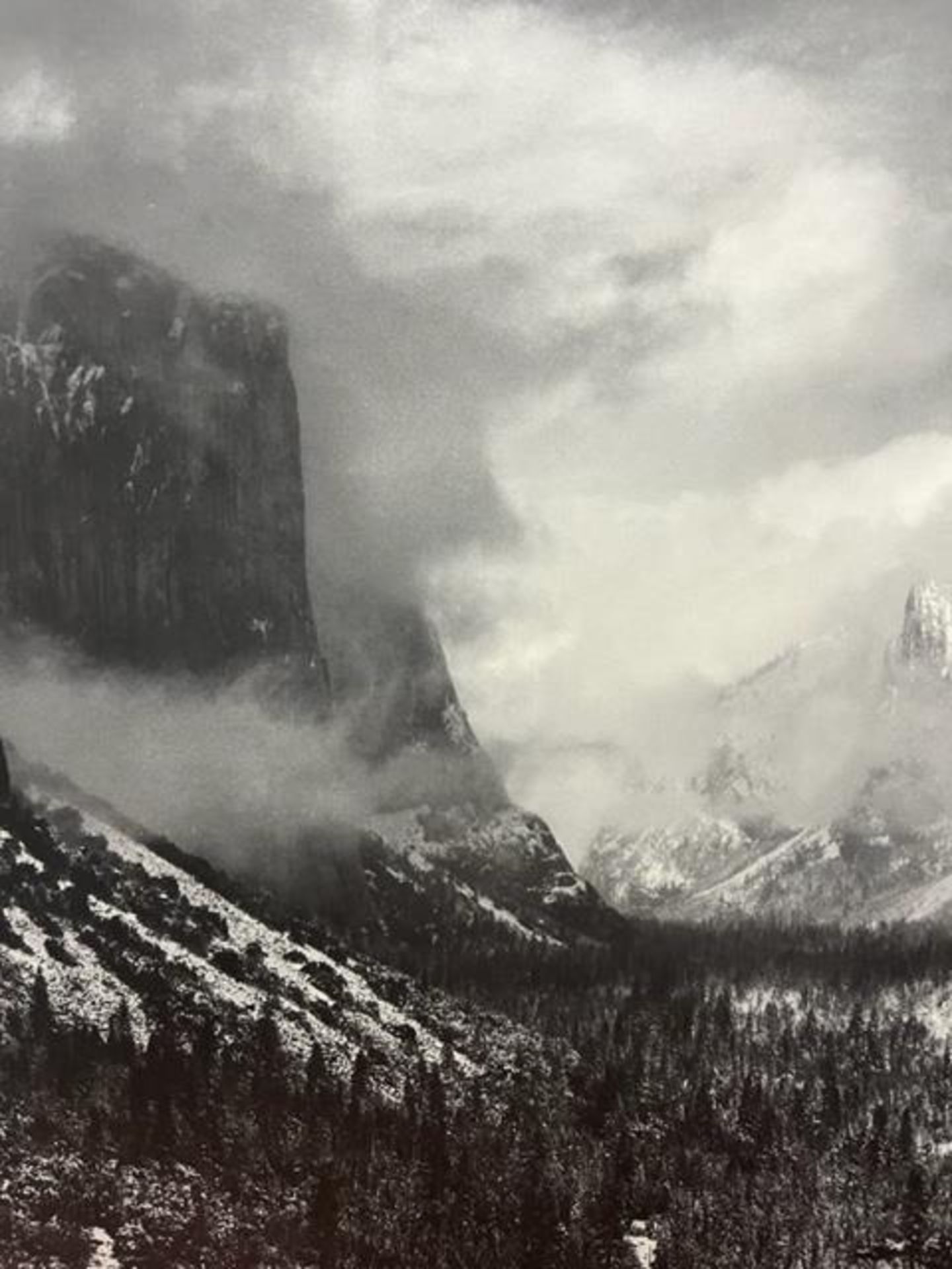 Ansel Adams "Clearing Winter Storm " Print. - Bild 3 aus 6