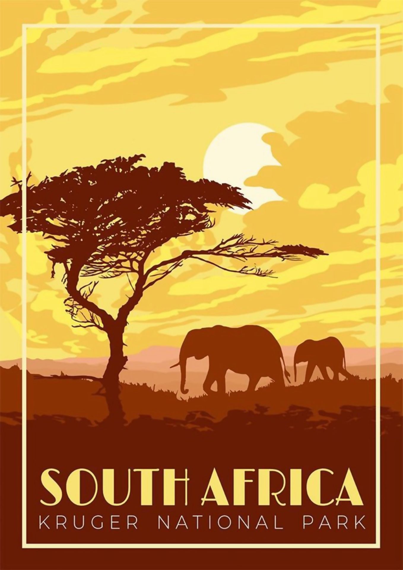 Kruger National Park, Africa Travel Poster