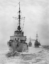 World War II, Minesweepers in Formation Photo Print