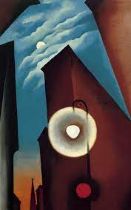 Georgia Okeeffe "New York Street with Moon, 1925" Offset LIthograph