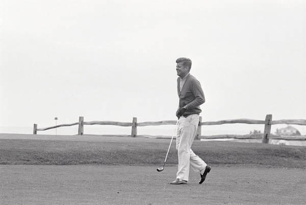 John F. Kennedy Golfing Photo Print