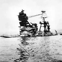World War II, USS Arizona Sinking, Pearl Harbor Print