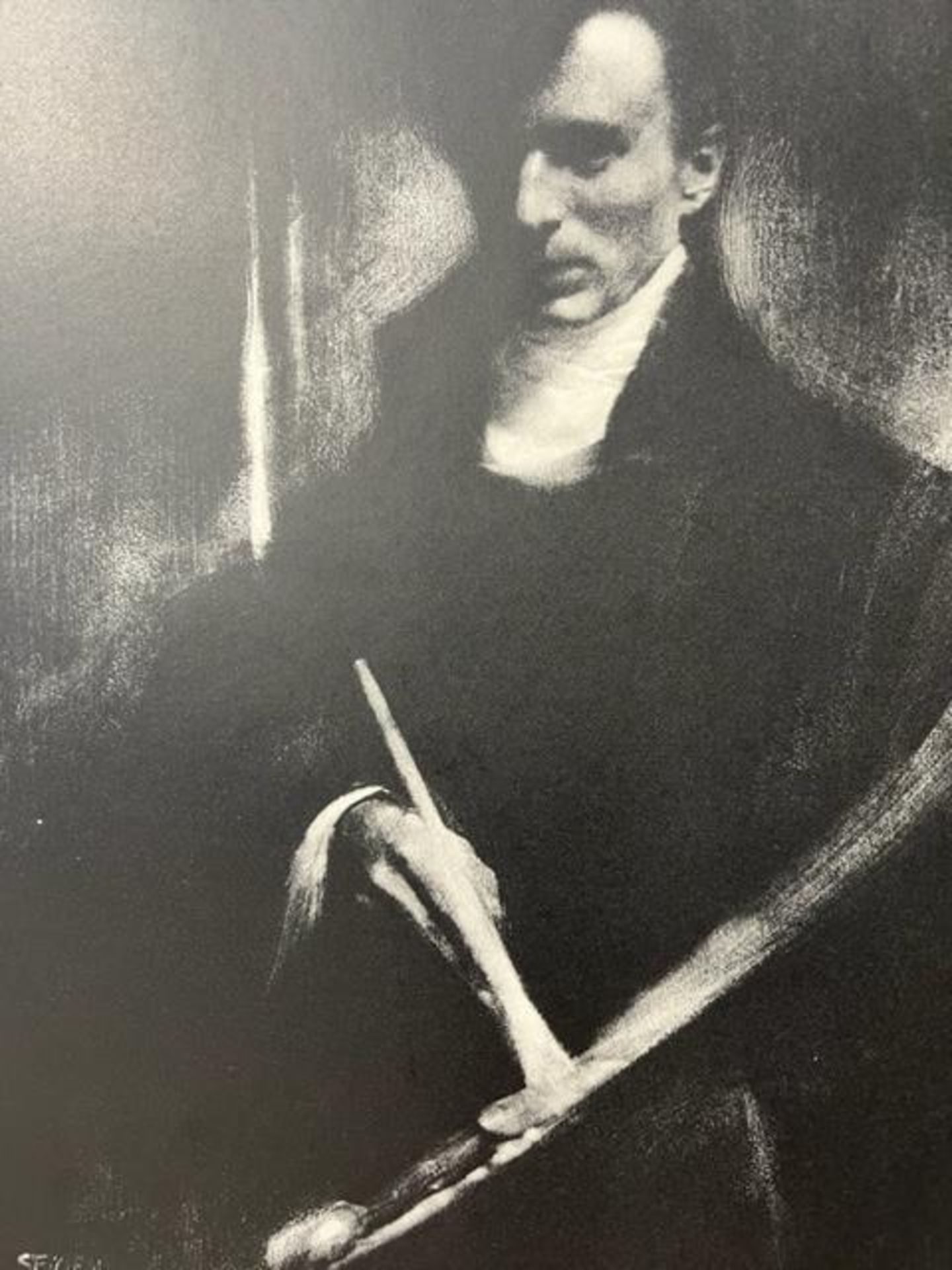 Edward Steichen "Self Portrait with Brush and Palette" Print.