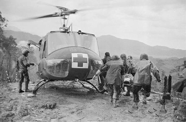 Vietnam War "Huey, Hamburger Hill, Evacuation" Photo Print