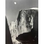 Ansel Adams "Moon and Half Dome" Print.
