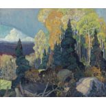 Franklin Carmichael "Autumn Hillside, 1920" Offset Lithograph