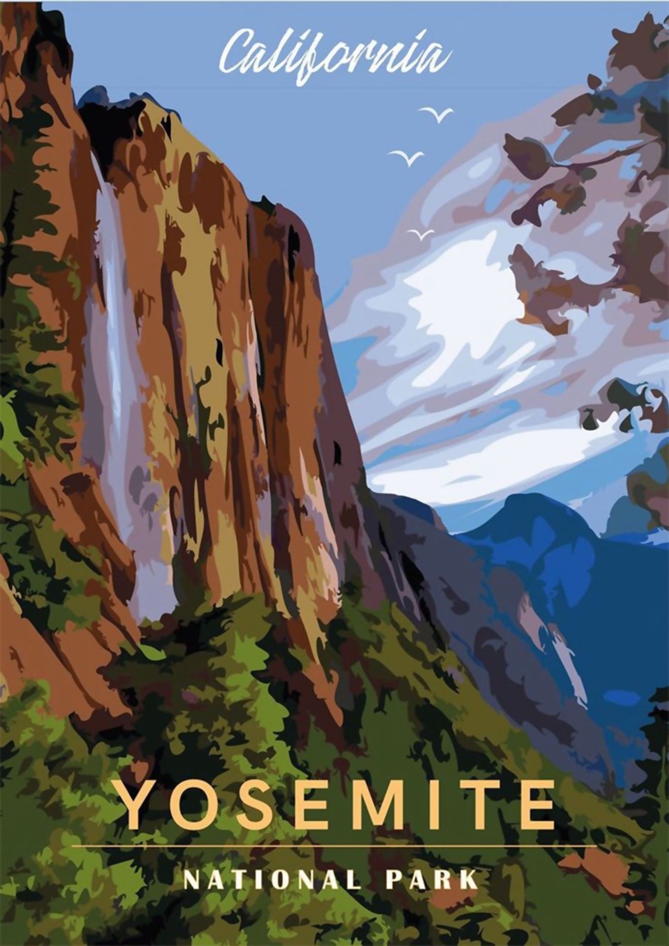 Yosemite National Park, California, Travel Poster