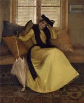 Susan Watkins "Lady in Yellow, 1902" Print