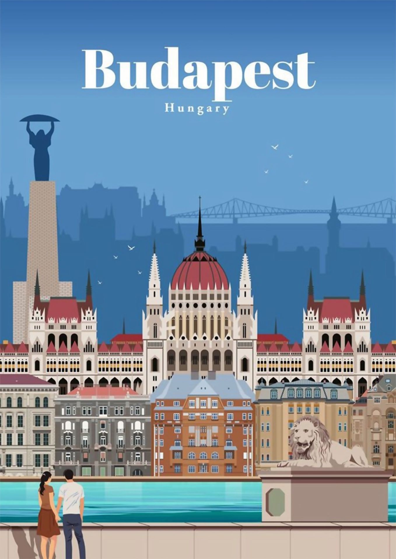 Budapest, Hungary Travel Poster