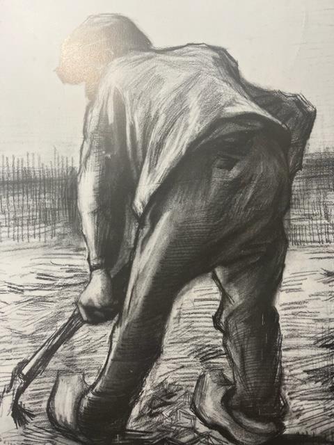 Vincent van Gogh "Peasant Digging" Print.