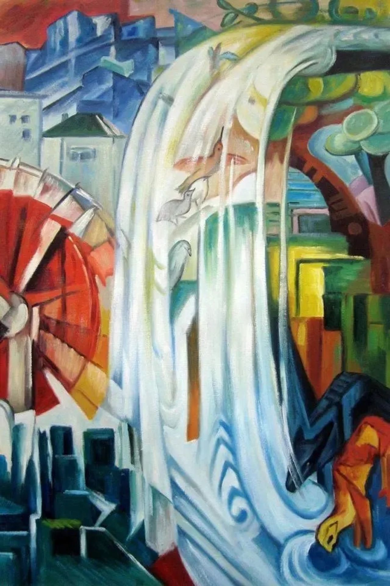 Franz Marc "The Bewitched Mill" Oil Painting