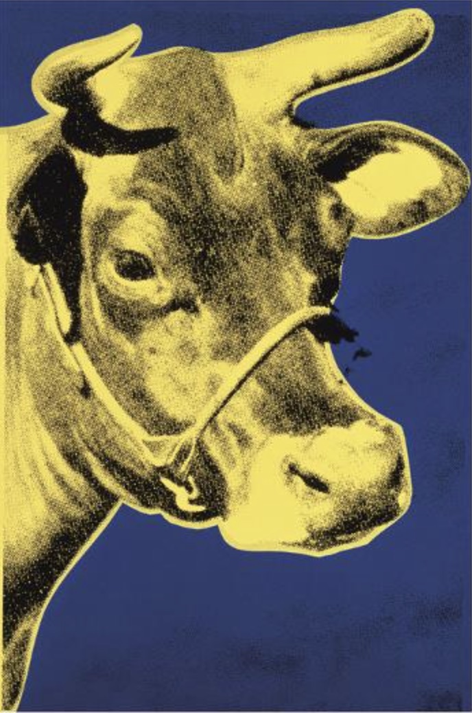 Andy Warhol "Cow, 1971, Blue" Offset Lithograph