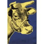 Andy Warhol "Cow, 1971, Blue" Offset Lithograph