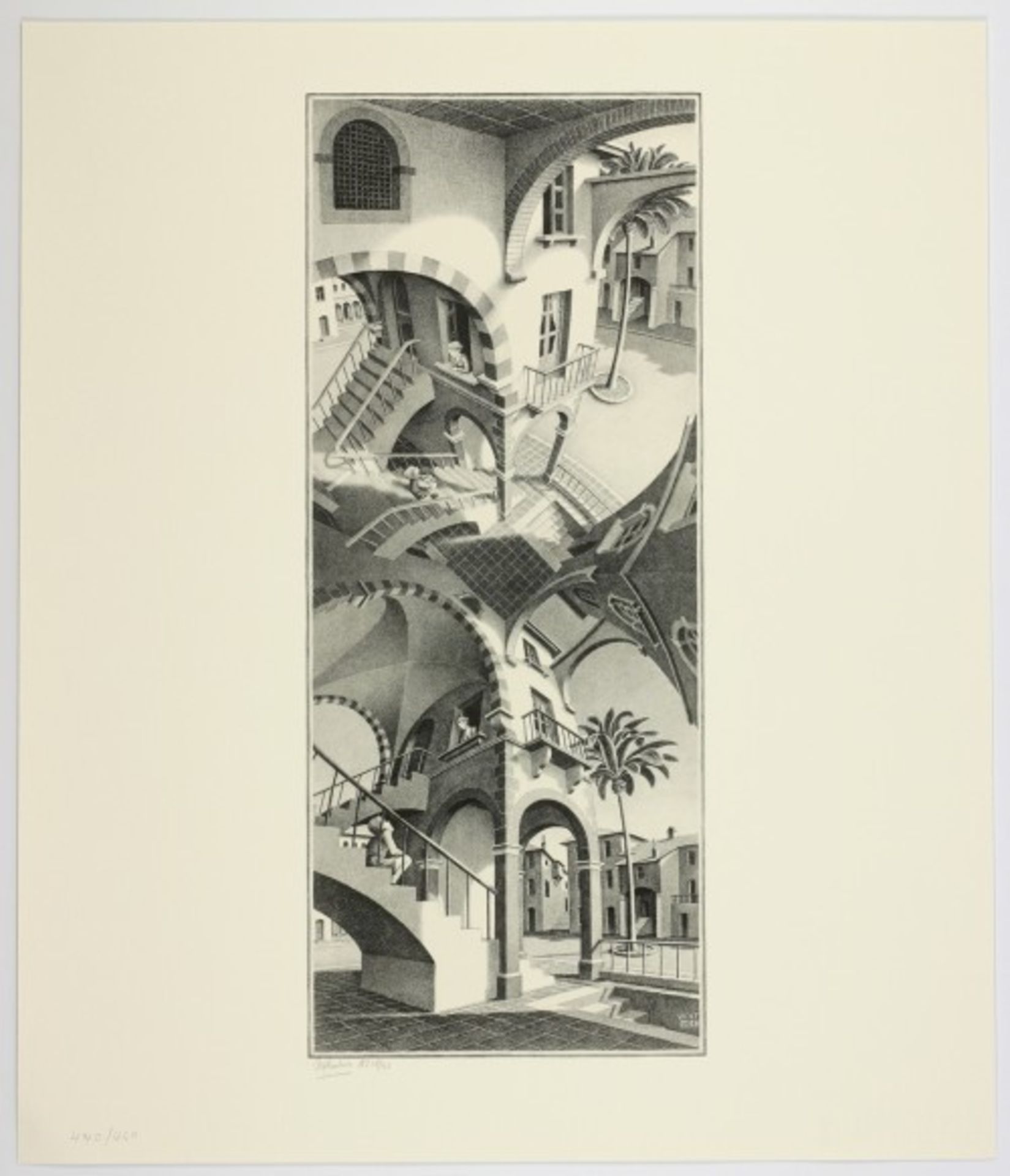 M.C. Escher "Up and Down" Etching