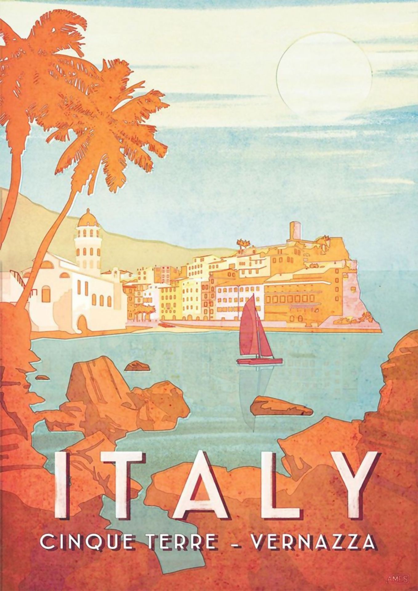 Cinque Terre, Italy Travel Poster
